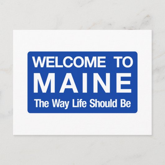 Carte Postale SIGNE ROUTIÈRE DU Maine - USA (Devant)