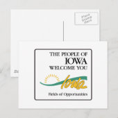 Carte Postale SIGNE ROUTIÈRE Iowa - USA (Devant / Derrière)