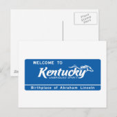 Carte Postale SIGNE ROUTIÈRE - Kentucky - USA (Devant / Derrière)