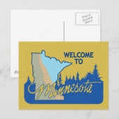 Carte Postale SIGNE ROUTIÈRE - Minnesota - USA (Devant / Derrière)