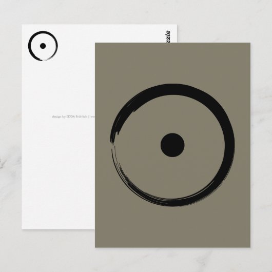 Carte Postale Signe Solaire Astrologique - Cercle Zen Bouddhiste (Devant / Derrière)