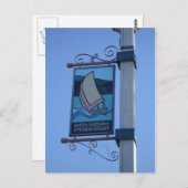 Carte Postale Signe - Stearns Wharf, Père Noël Barbara, CA (Devant / Derrière)