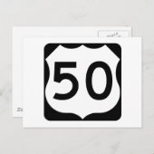 Carte Postale SIGNE US Route 50 (Devant / Derrière)