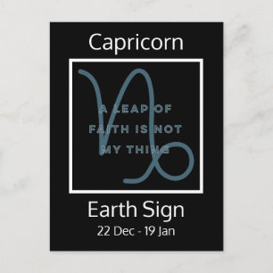 Carte Postale SIGNE Zodiaque Capricorne Citation amusante en ble