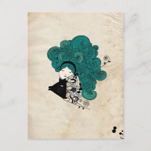 Carte Postale SIGNE Zodiaque Fille Pisces