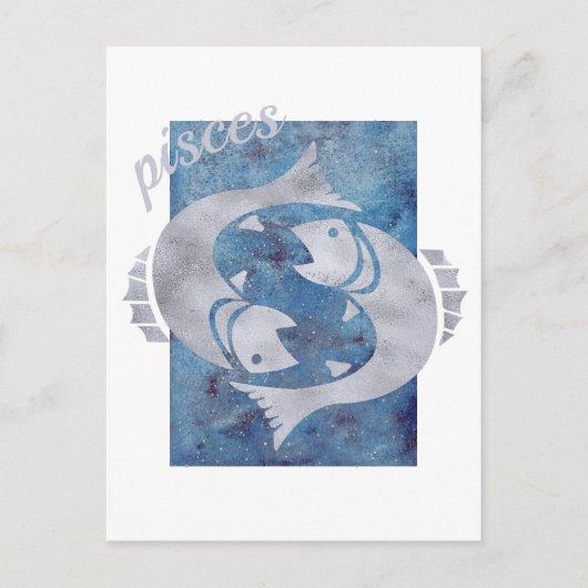 Carte postale SIGNE Zodiaque Pisces (Devant)