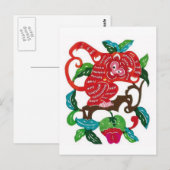 Carte Postale SIGNE Zodiaque singe-chinois (Devant / Derrière)