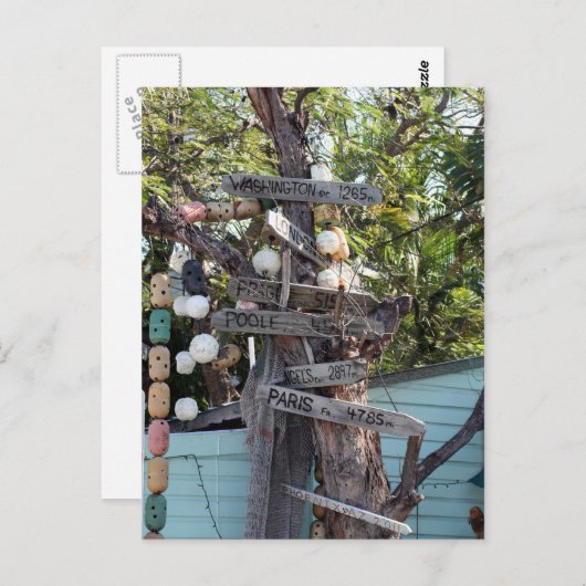 Carte Postale signes (Devant / Derrière)