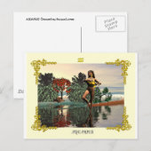 CARTE POSTALE SIGNES D'ANNIVERSAIRE ZODIAC / AQUARIUS (Devant / Derrière)