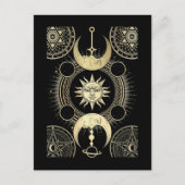 Carte Postale Signes d'astrologie du soleil et de la lune (Devant)