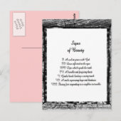 Carte Postale Signes de beauté (Devant / Derrière)