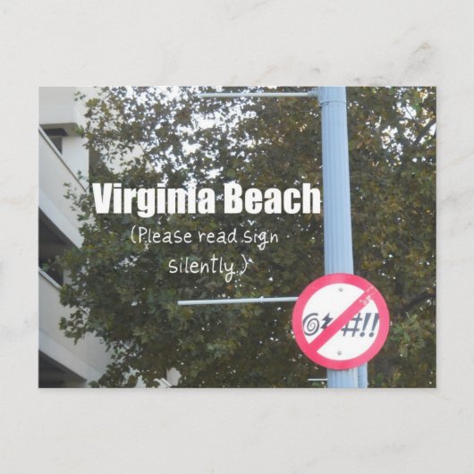 Carte Postale Signes de bienfaisance Virginia Beach (Devant)