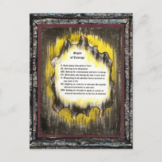 Carte Postale Signes de courage (Devant)
