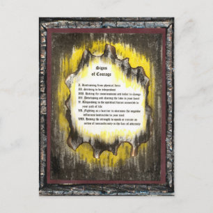 Carte Postale Signes de courage