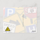 Carte Postale Signes de la rue Funny (route) (Dos)