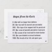 Carte Postale Signes De La Terre (Devant / Derrière)