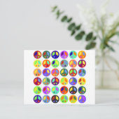 Carte Postale Signes de paix colorés (Debout devant)