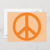 Carte Postale Signes de paix orange (Devant / Derrière)