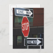 Carte Postale Signes de rue (Devant / Derrière)