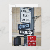 Carte Postale Signes de trafic (Devant / Derrière)