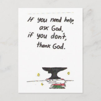 Carte postale Signes d'église amusants