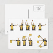 Carte Postale Signes des arbitres de football (Devant / Derrière)