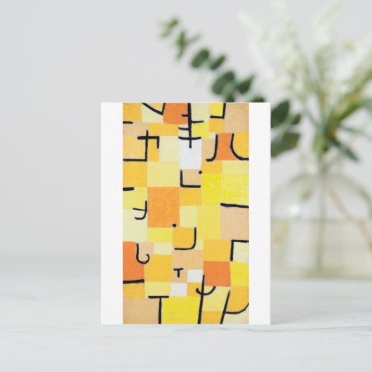 Carte Postale Signes en Jaune, Paul Klee (Debout devant)