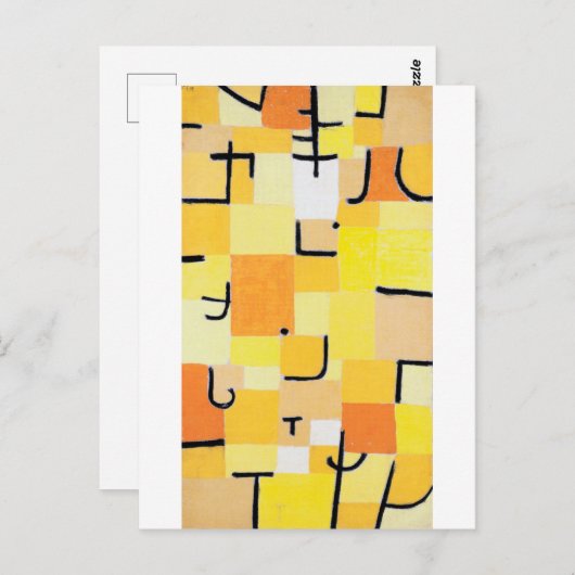 Carte Postale Signes en Jaune, Paul Klee (Devant / Derrière)
