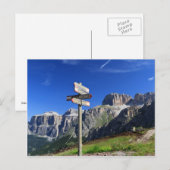 Carte Postale signes et Dolomites (Devant / Derrière)