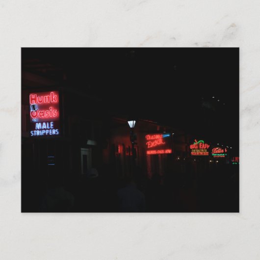 Carte Postale Signes néons de la Nouvelle-Orléans (Devant)