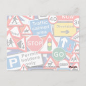 Carte Postale Signes routiers (Dos)