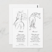 Carte Postale signet à cheval "Aside" & "Curves" (Devant / Derrière)