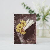 Carte Postale Signet de lecture de fleur de marguerite jaune afr (Debout devant)