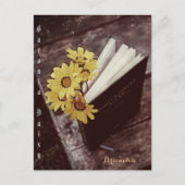 Carte Postale Signet de lecture de fleur de marguerite jaune afr (Devant)