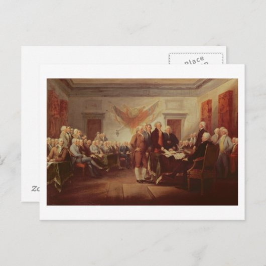 Carte Postale Signing the Declaration of Independence, 4e (Devant / Derrière)