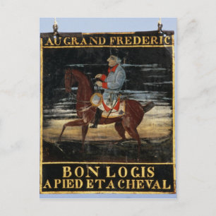 Carte Postale Signpost avec Frederick le Grand sur Horseback