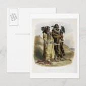 Carte Postale Sih-Chida et Mahchsi-Karehde, Indiens mandans, pla (Devant / Derrière)