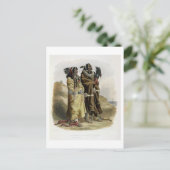 Carte Postale Sih-Chida et Mahchsi-Karehde, Indiens mandans, pla (Debout devant)