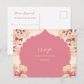 Carte Postale Sikh Wedding RSVP | Anand Karaj Reply post Card (Devant / Derrière)