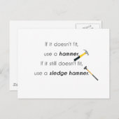 Carte Postale S'il ne convient pas, (Devant / Derrière)