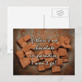 Carte Postale s'il n'y a pas de chocolat ... (Devant / Derrière)