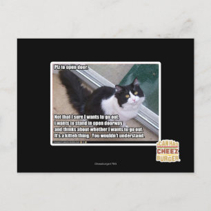 Carte Postale S'il vous plaît ouvrir la porte