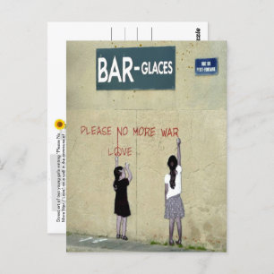 Carte Postale S'il vous plaît plus de guerre / Amour, Normandie,