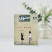 Carte Postale S'il vous plaît plus de guerre / Amour, Normandie, (Debout devant)