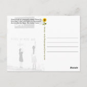 Carte Postale S'il vous plaît plus de guerre / Amour, Normandie, (Dos)