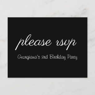 Carte postale "s'il vous plaît rsvp"