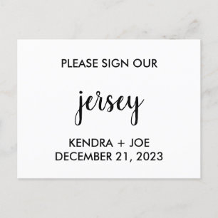 Carte Postale S'il vous plaît signer nos Jersey, idées de livre 