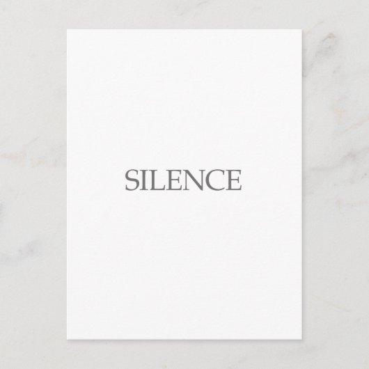 CARTE POSTALE SILENCE (Devant)