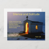 Carte Postale Silence et solitude chrétienne (Devant / Derrière)