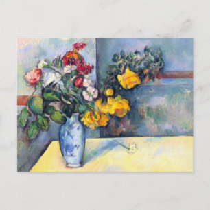 Carte Postale Silence Life Flowers dans un vase By Paul Cezanne